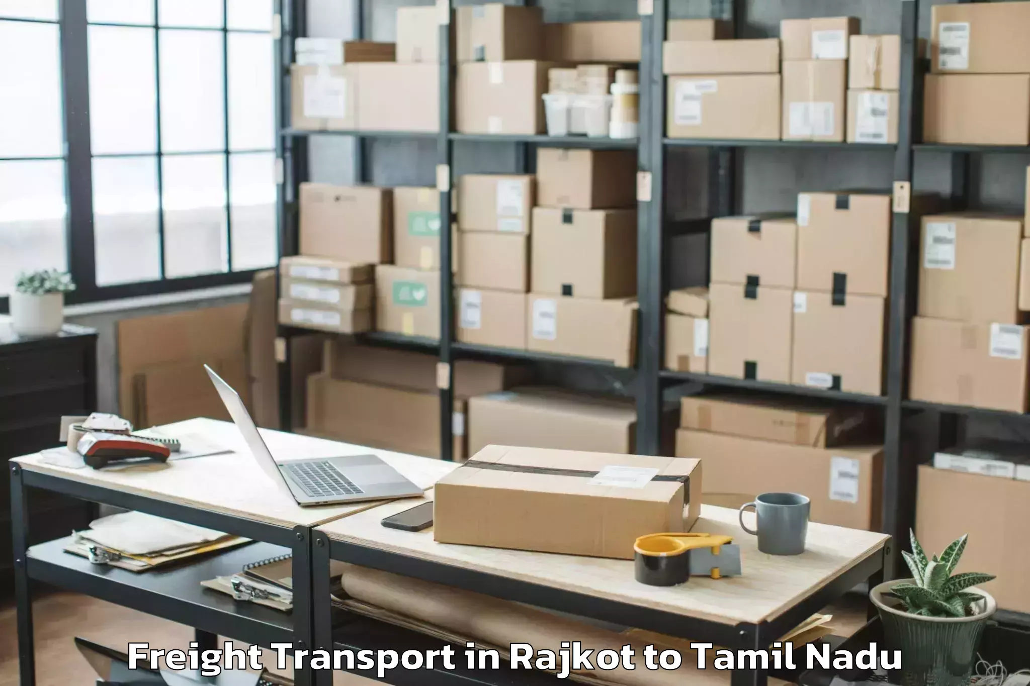 Easy Rajkot to Thirumayam Freight Transport Booking